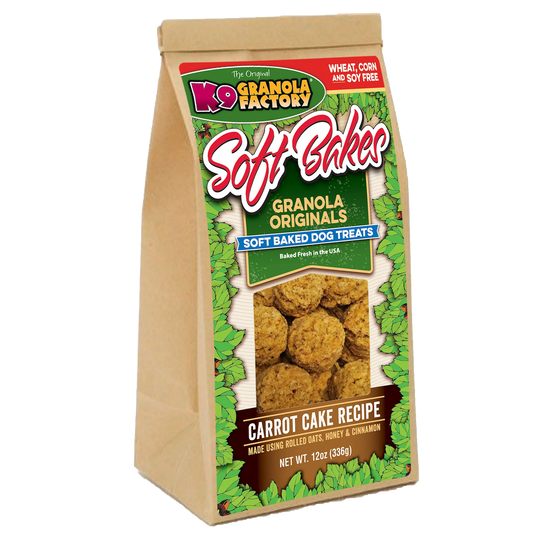 K9 Granola Factory Soft Bakes, Carrot Cake Recipe Dog Treats (12oz)