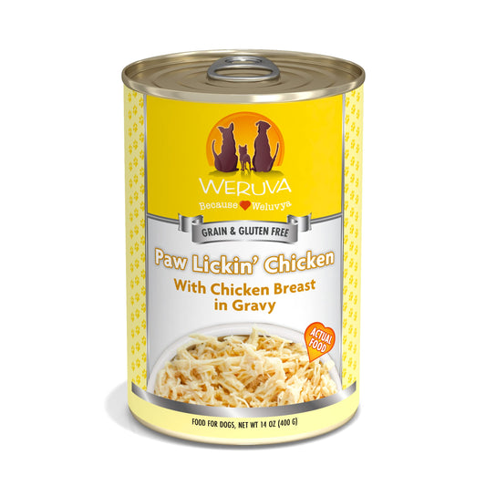 Weruva Classic, Paw Lickin’ Chicken with Chicken Breast in Gravy Dog Food (14oz)